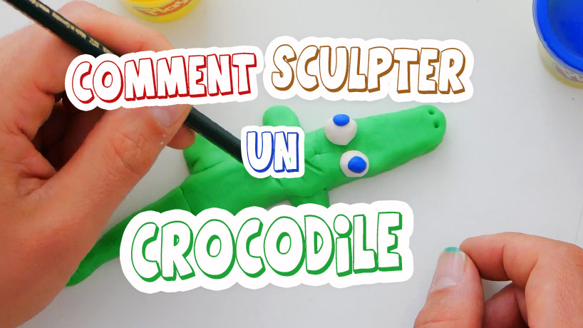 activité pour enfant sympa pour apprendre à faire un crocodile en pâte à modeler très simplement